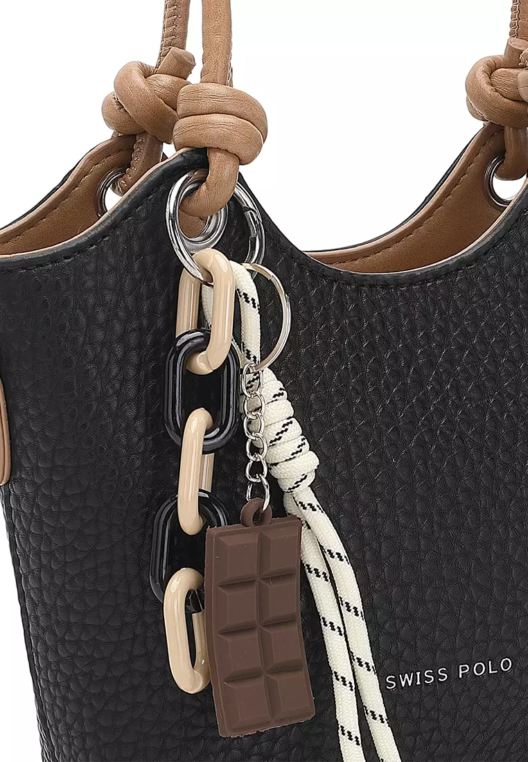 Women's Top Handle Bag / Sling Bag / Crossbody Bag / Shoulder Bag (Tas Tangan Wanita / Tas Selempang Wanita / Tas Bahu Wanita) - Hitam