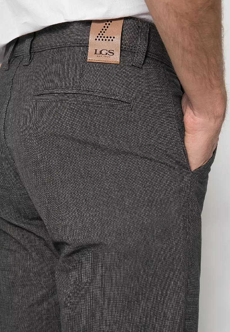 LGS - Celana Panjang Chinos Casual Pria Warna Abu-Abu Motif Tekstur - CCT.472.035.452.C