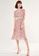 OUNIXUE pink Fashion Lace V-Neck Chiffon Dress AE653AAE7FC0E7GS_4