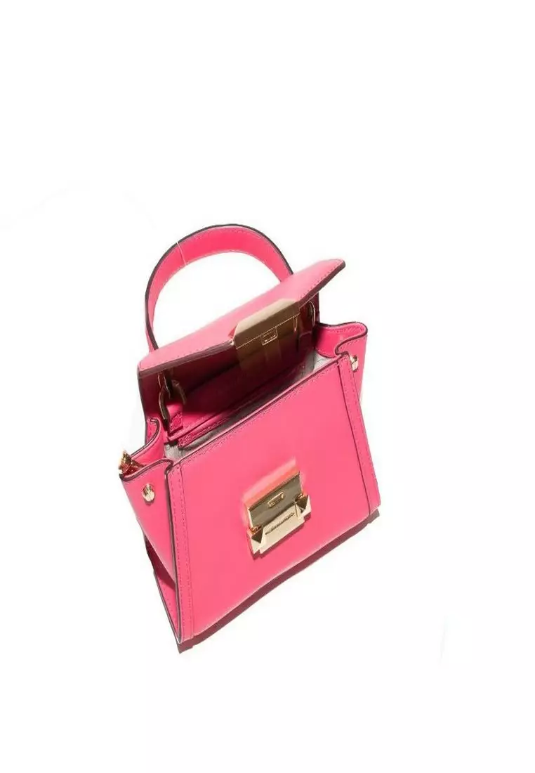 MICHAEL KORS Michael Kors Whitney Mini Leather Satchel Pink