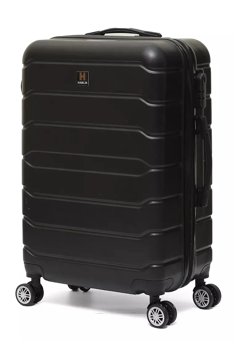 Austin Koper Hardcase Unisex Size 24 Inch Large Compartment Suitcase Combination Lock Material ABS+PVC Coated ORIGINAL - Black