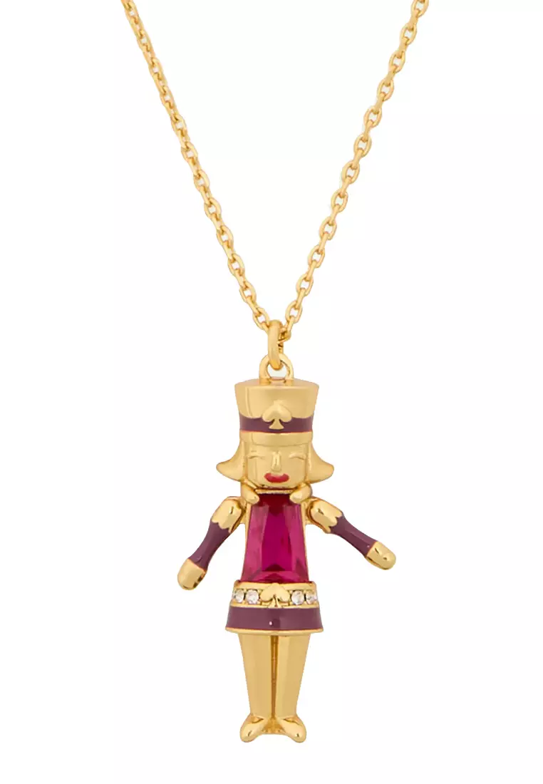 Oh What Fun Nutcracker Pendant Necklace in Red Multi KK025