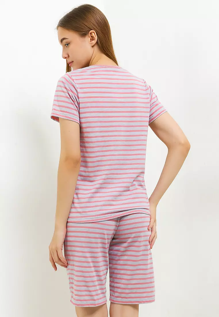 Pyjama Baju Tidur Short Sleeve Short Pants Sleepwear