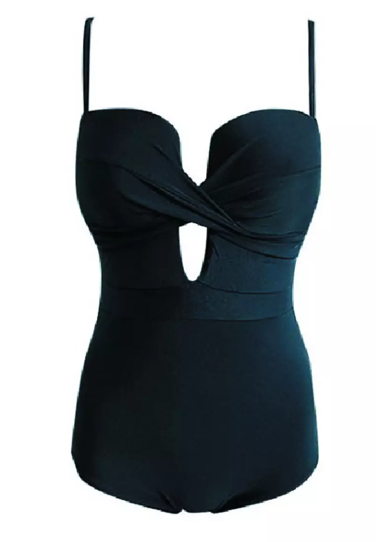 LYCKA LNM5004 Korean Lady One Piece Swimwear Black 2024 Buy LYCKA