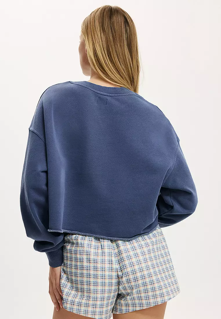 Cropped Fleece Sweatshirt