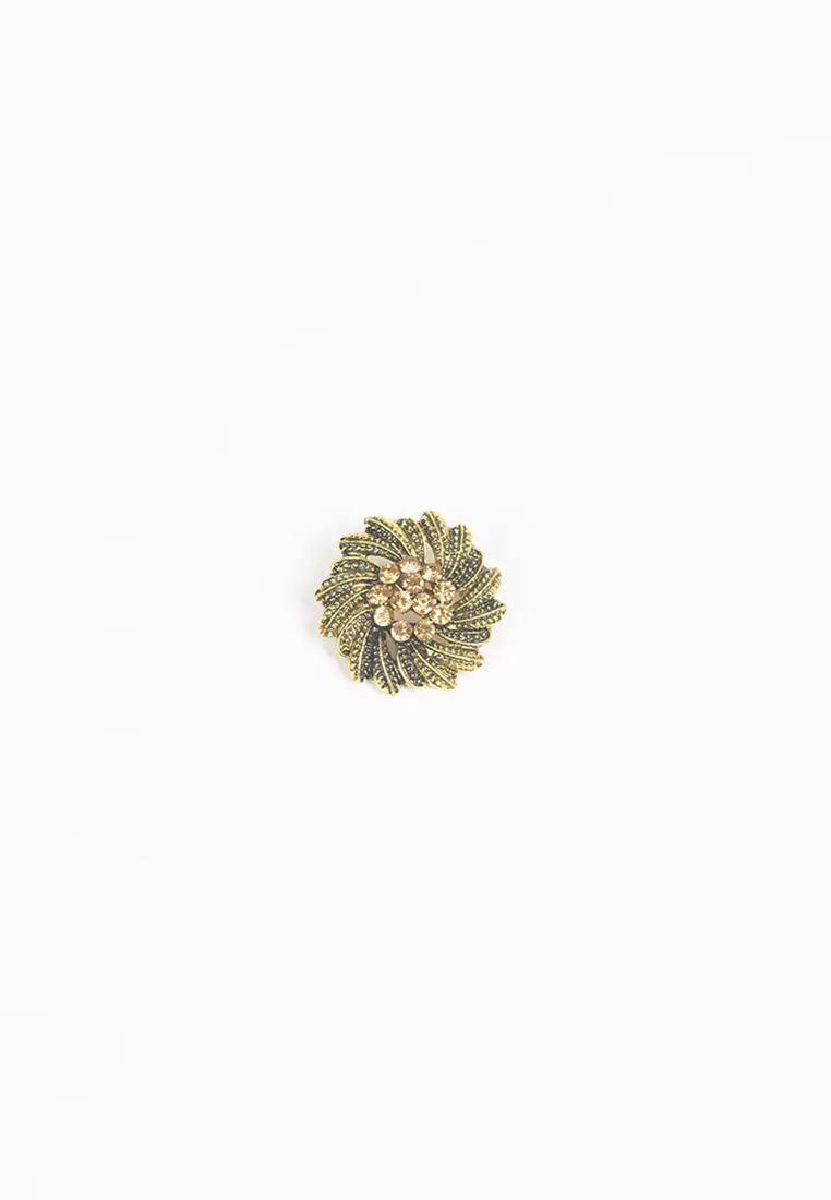 Houseofcuff lapel pin brooch bros untuk jas TUSUK GOLD A33