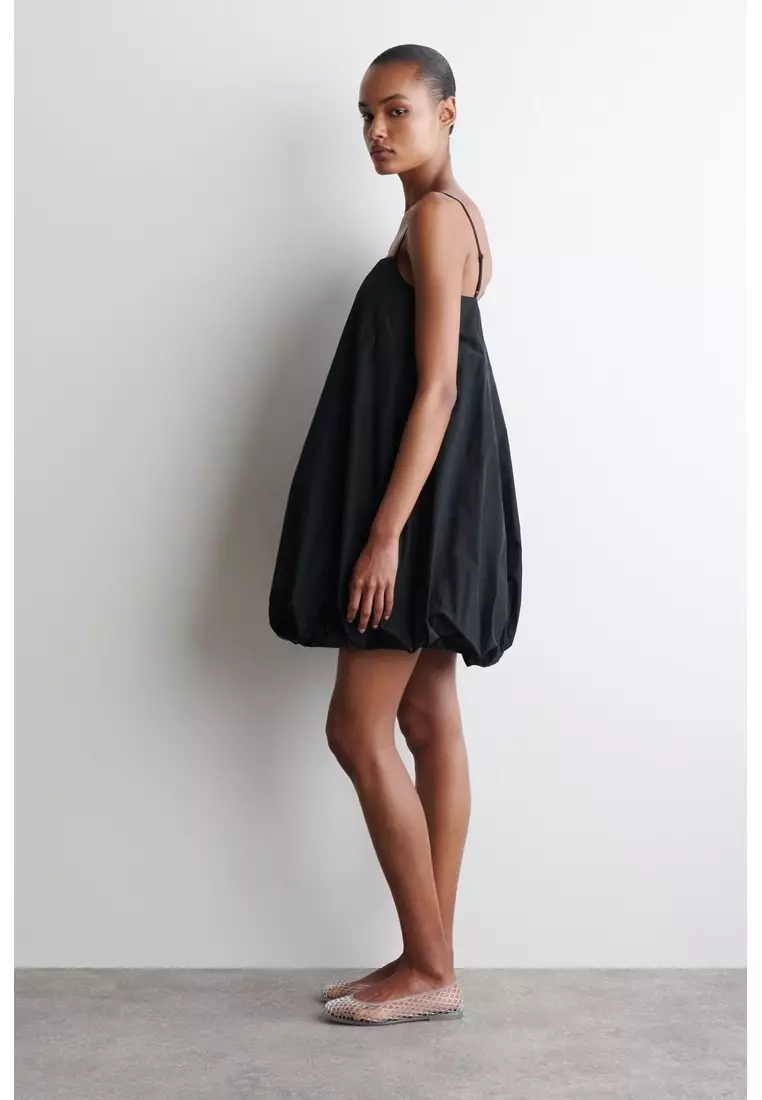 BUBBLE-HEM MINI DRESS