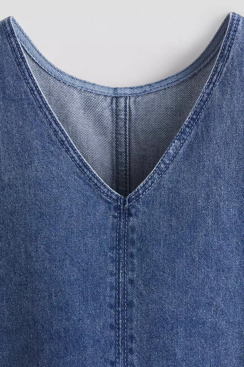Denim pinafore dress