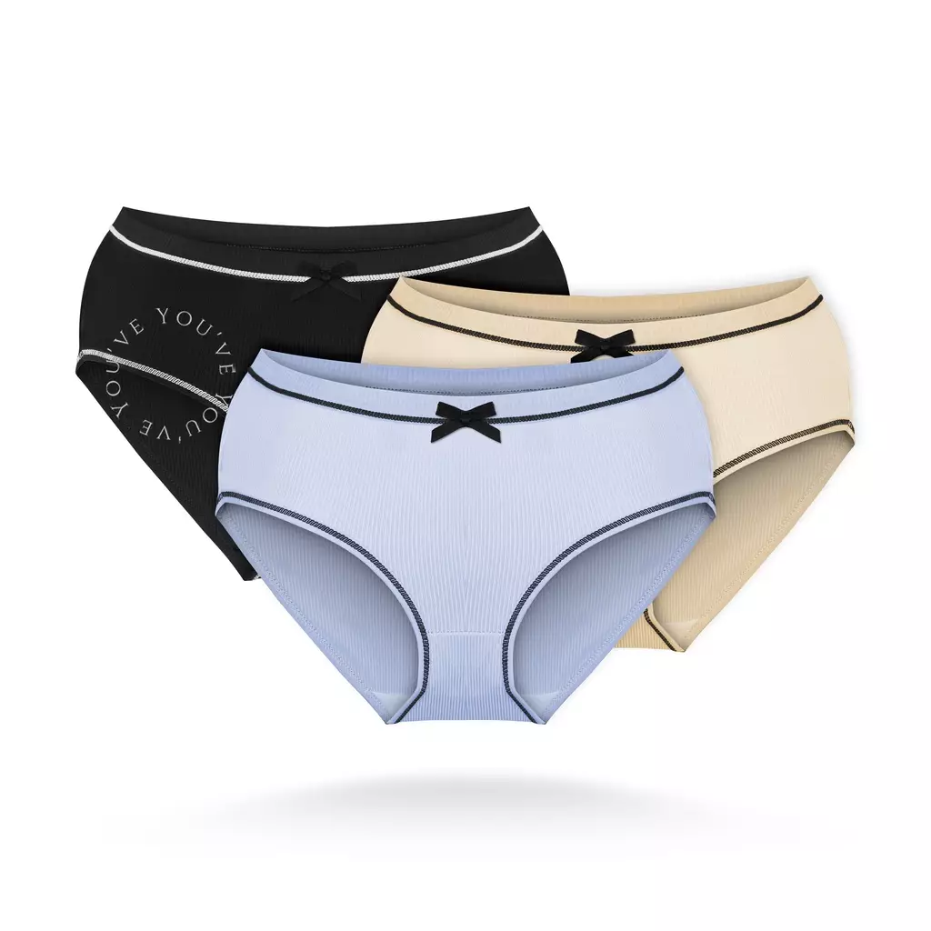 YOUHAVE X TOKO MAMA GIGI PAKET 2 PCS BRA 1231 GRATIS 3 PCS CD LANA 88121 3 BUNDLE BRA WANITA CELANA DALAM WANITA CANGCUT WANITA - XL