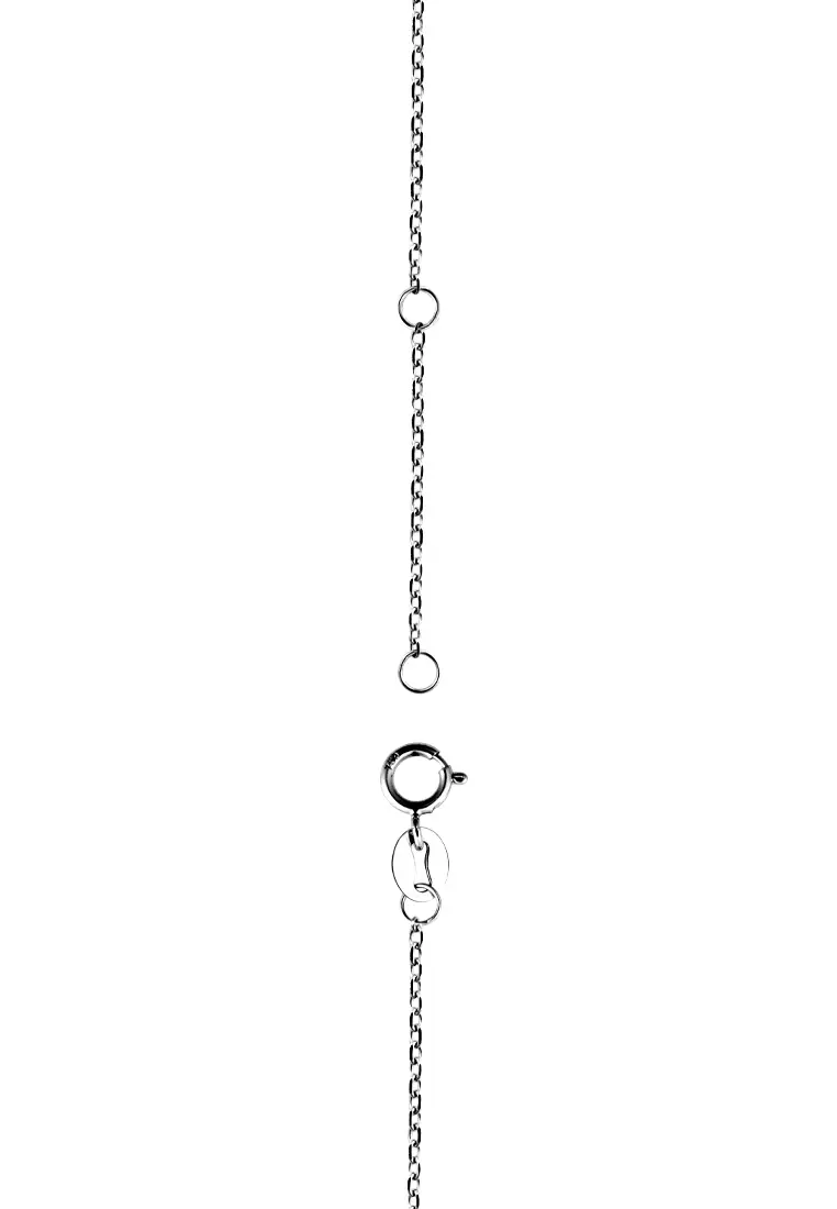 Pavé Lab Grown Diamond 'P' Initial Pendant in White Gold D/E-VVS/VS (0.31ct TDW) with chain