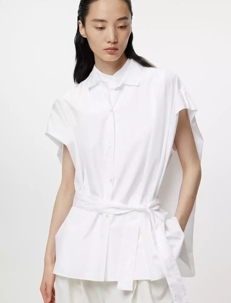 JNBY女士無袖寬鬆襯衫