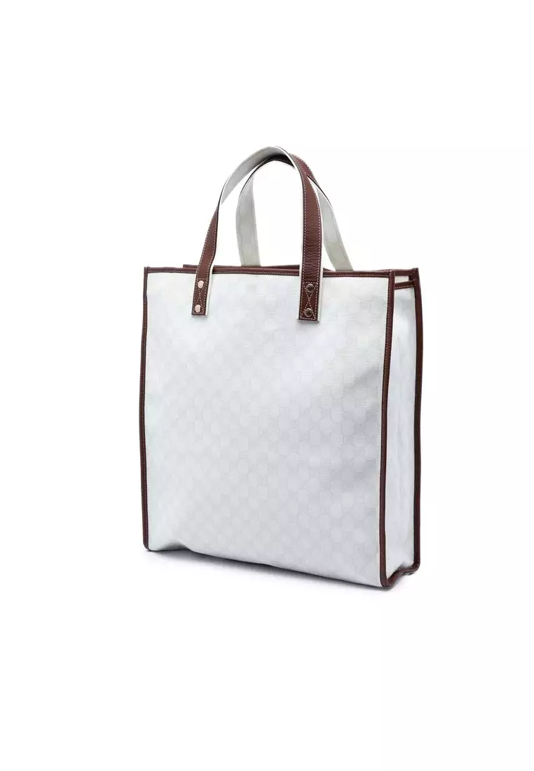 Pre-Loved Gucci Gg Supreme Web Tote