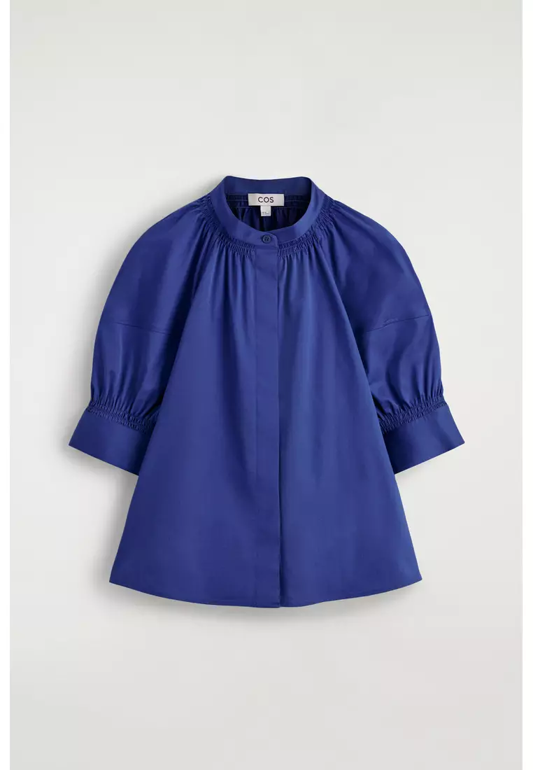 Buy COS SMOCKED PUFF-SLEEVE BLOUSE 2026 Online | ZALORA