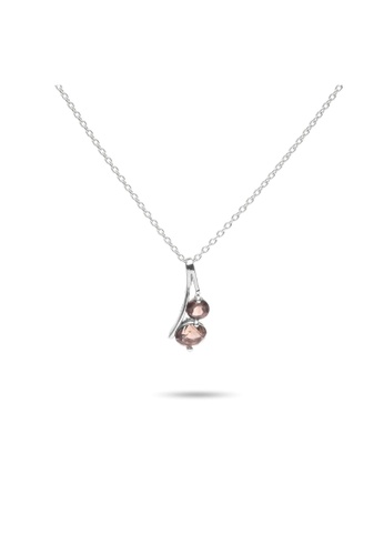 Millenne silver MILLENNE Multifaceted Two Gemstones Silver Pendant with 925 Sterling Silver 6D02DAC452354BGS_1