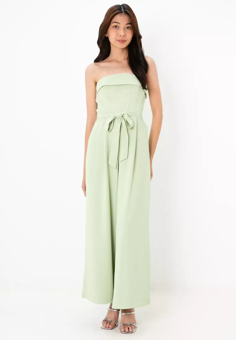 Strapless Jumpsuit With Bodice Panel