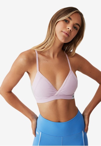 Cotton On Body pink Ultimate Plunge Crop Sports Bra A0D69US4B6FEE4GS_1