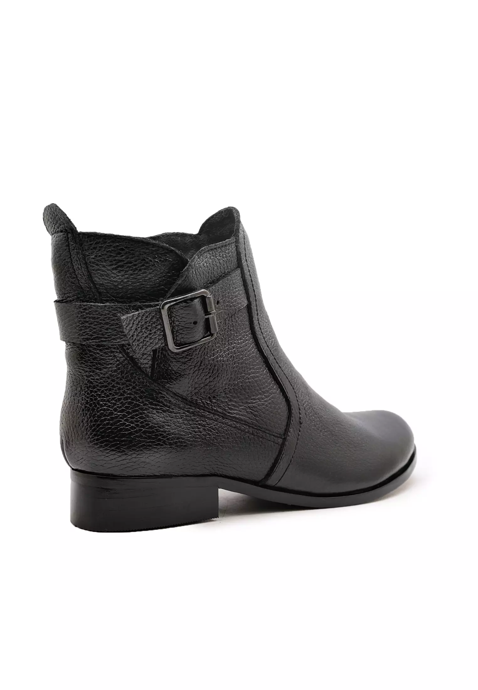 Desty  Sepatu zipper boots Wanita Cow leather