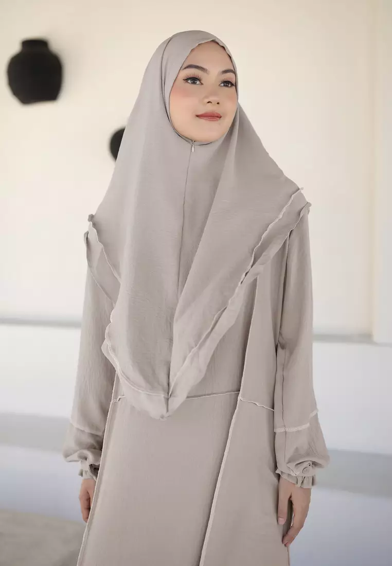 Zelena - Assyami Abaya | Gamis Abaya Umrah Hajj - Grey Stone