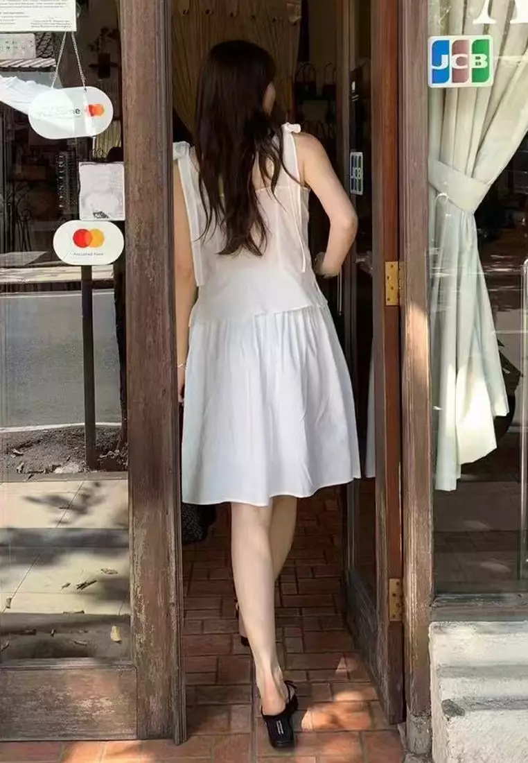 New Style Temperament Bowknot Sleeveless Vest Suspender Top CA25060323W