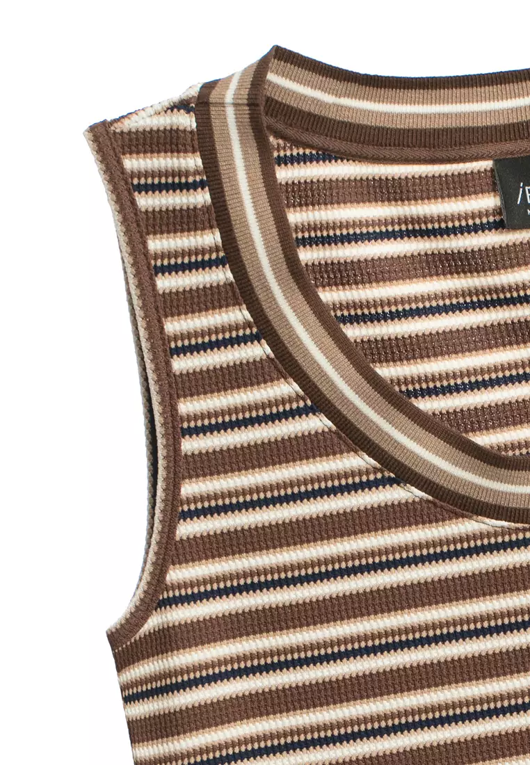 Brown Stripe Tank Top