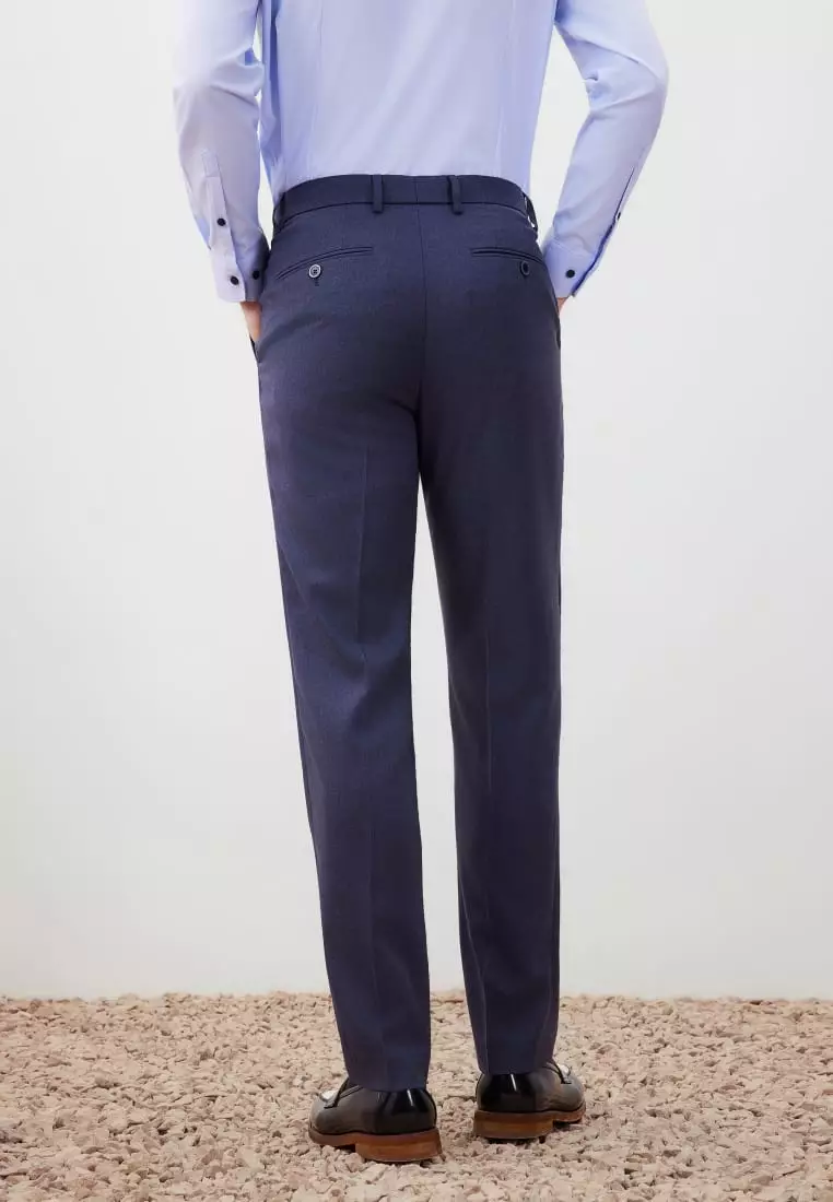 G2000 Teflon Smart Fit Twill Suit Pants with Elastic Waist Band
