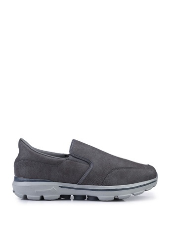 UniqTee 灰色 Lightweight Slip-On Sport Sneakers 4B016SH004B714GS_1