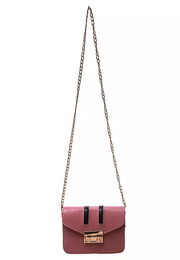 Clea Tas Selempang Wanita Casual Tali Rantai Slingbags Woman Premium Quality - Guava