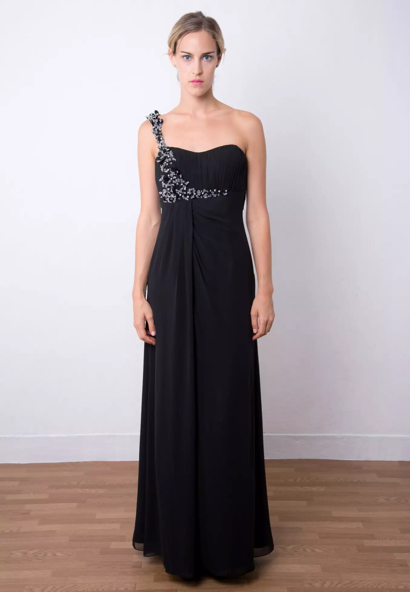 ANNE F Chic Single Shoulder Beaded Chiffon Maxi 2026 | Buy ANNE F ...