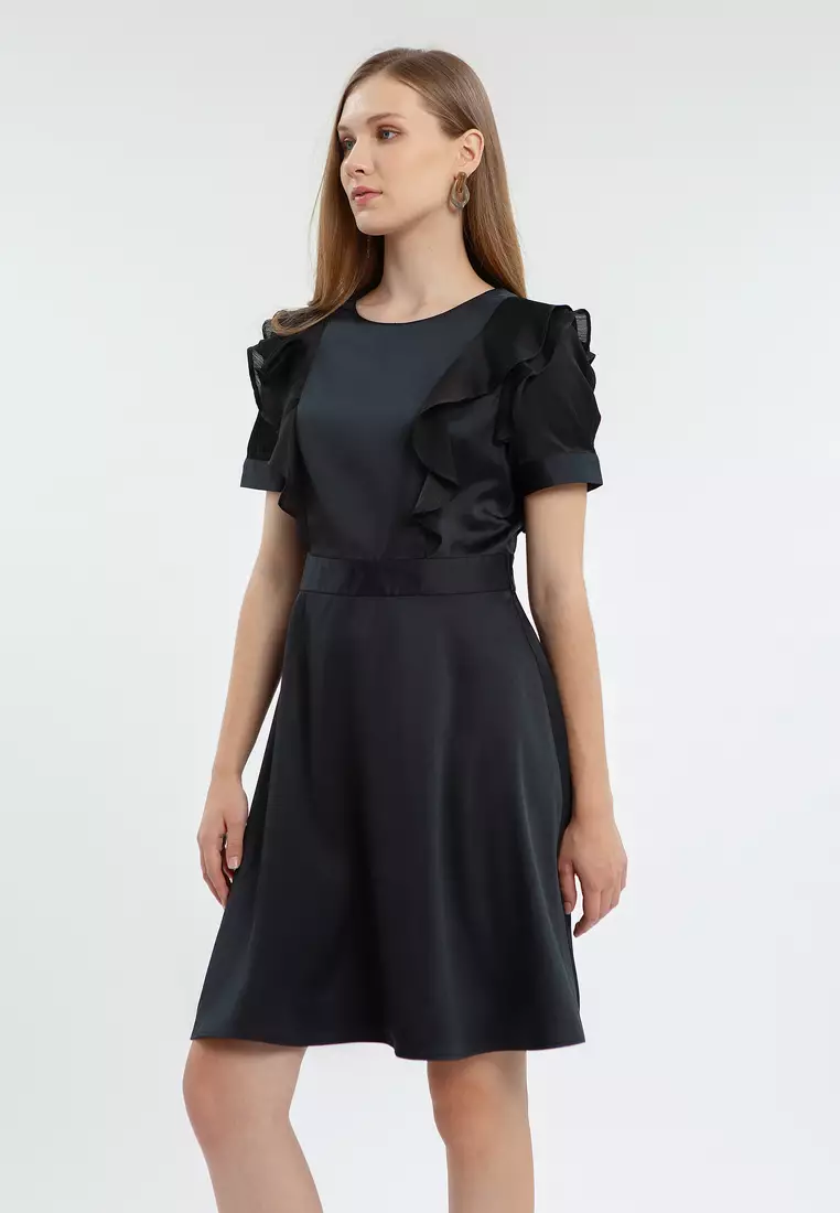 Minimal Natalie Dress Jet Black