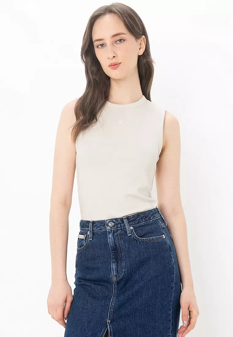 Buy Calvin Klein Ribbed Tank Top Calvin Klein Jeans Online