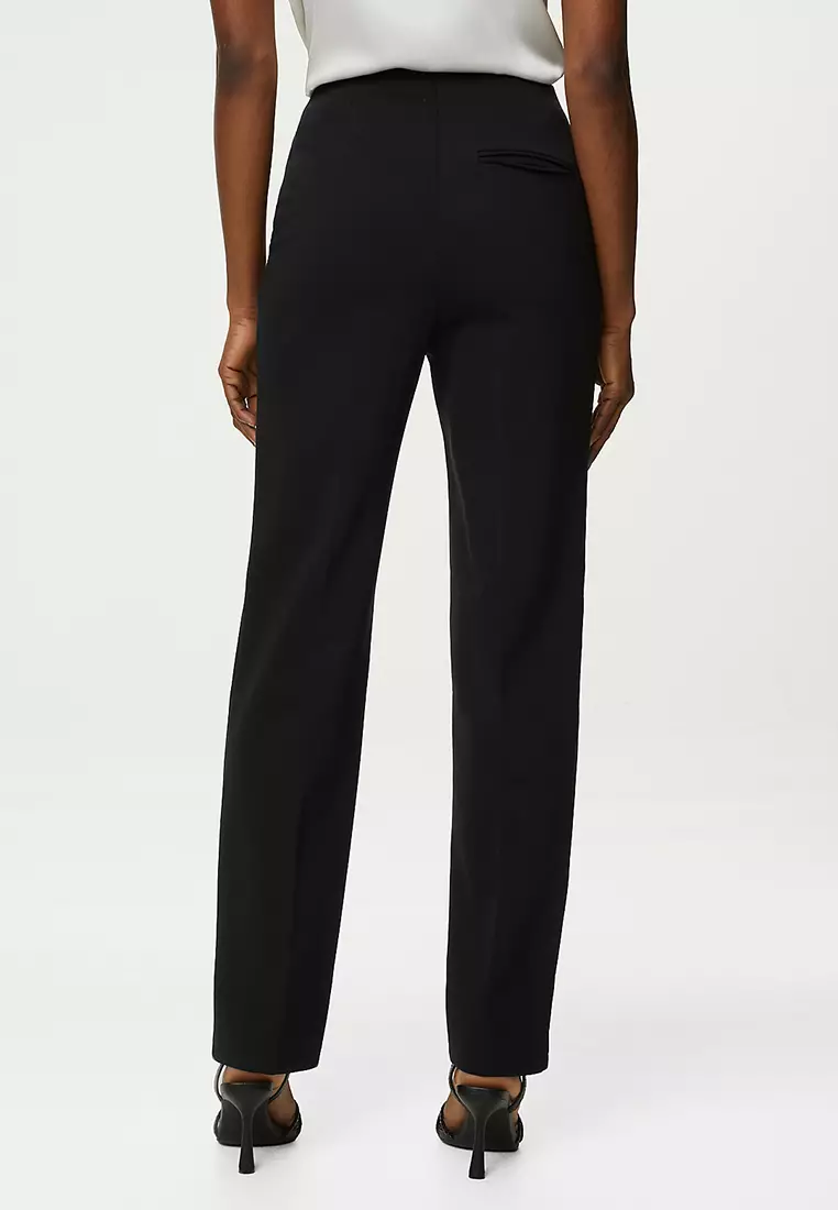 Jersey Twill Straight Leg Trousers