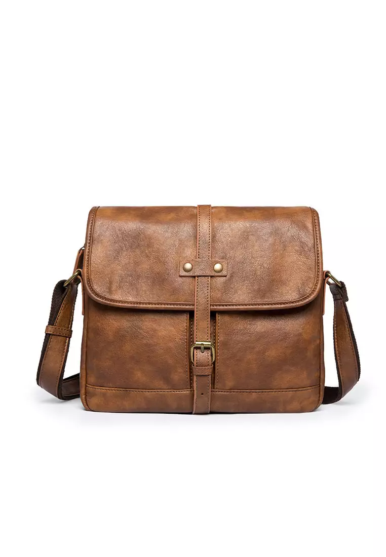 Buy Lara Men's Front Flap Buckle Messenger Bag 2023 Online ZALORA
