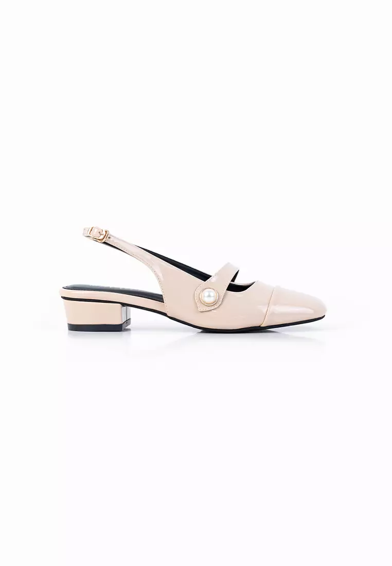 SEIS Greisy Sepatu Mules Heels Wanita | Slingback Hak 3 cm
