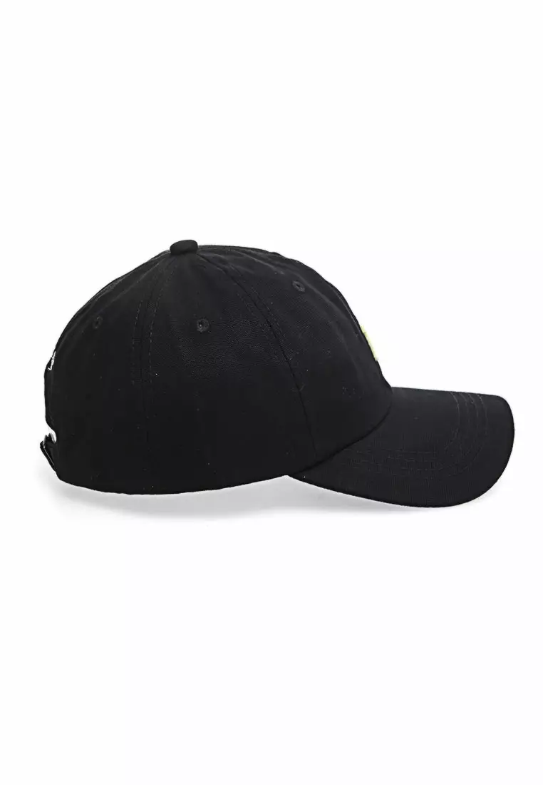 Drsh Topi Baseball Snapback Pria Wanita R Letters Emboss Adjustable Strap Material Cotton ORIGINAL - Black