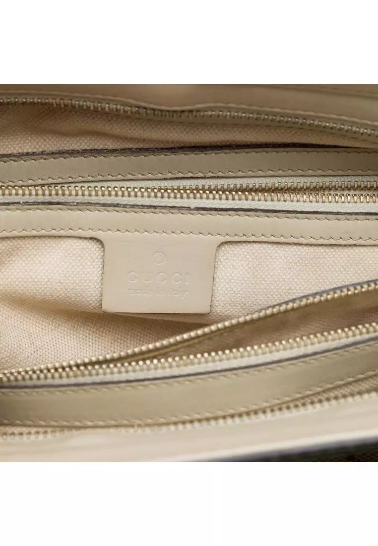 Pre-Loved Gucci Gg Canvas Web Mayfair Tote