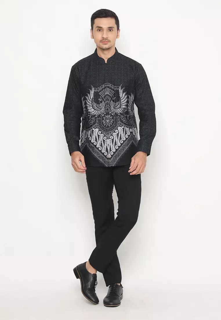 My Aksa Batik Pria Kemeja Furing Koko Panjang Erwin Elga