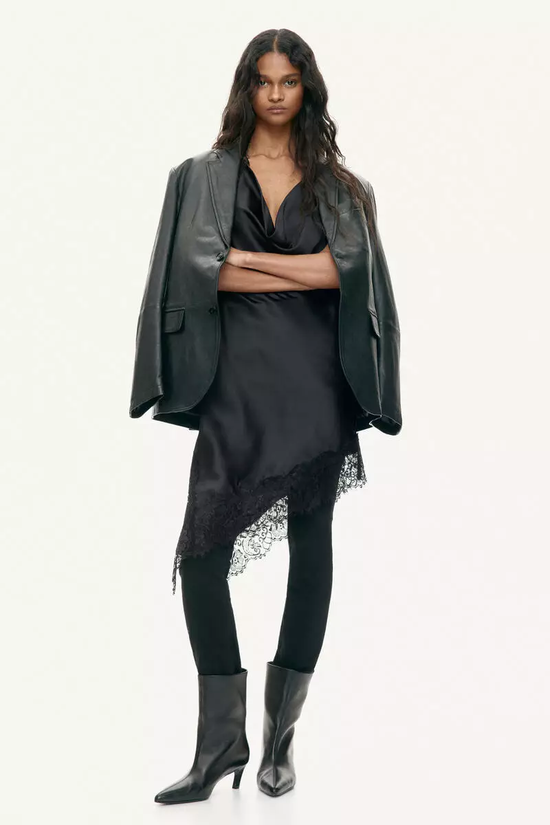Satin halterneck dress