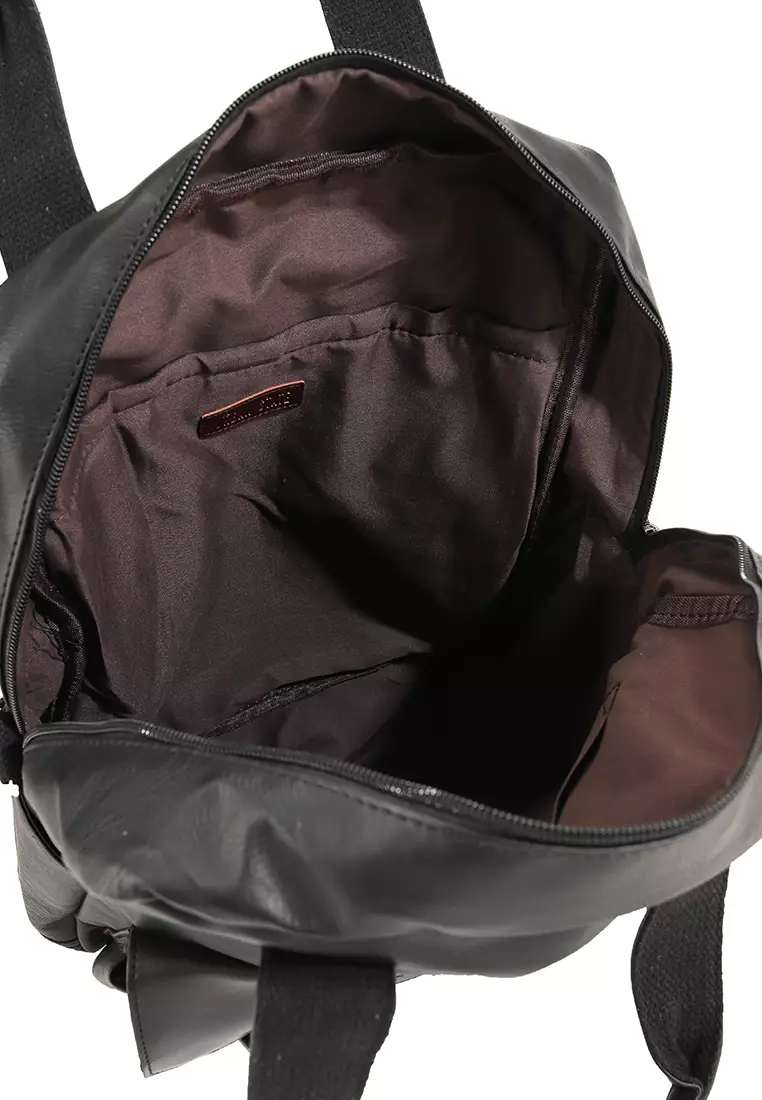 Distressed Leather Carry Backpack