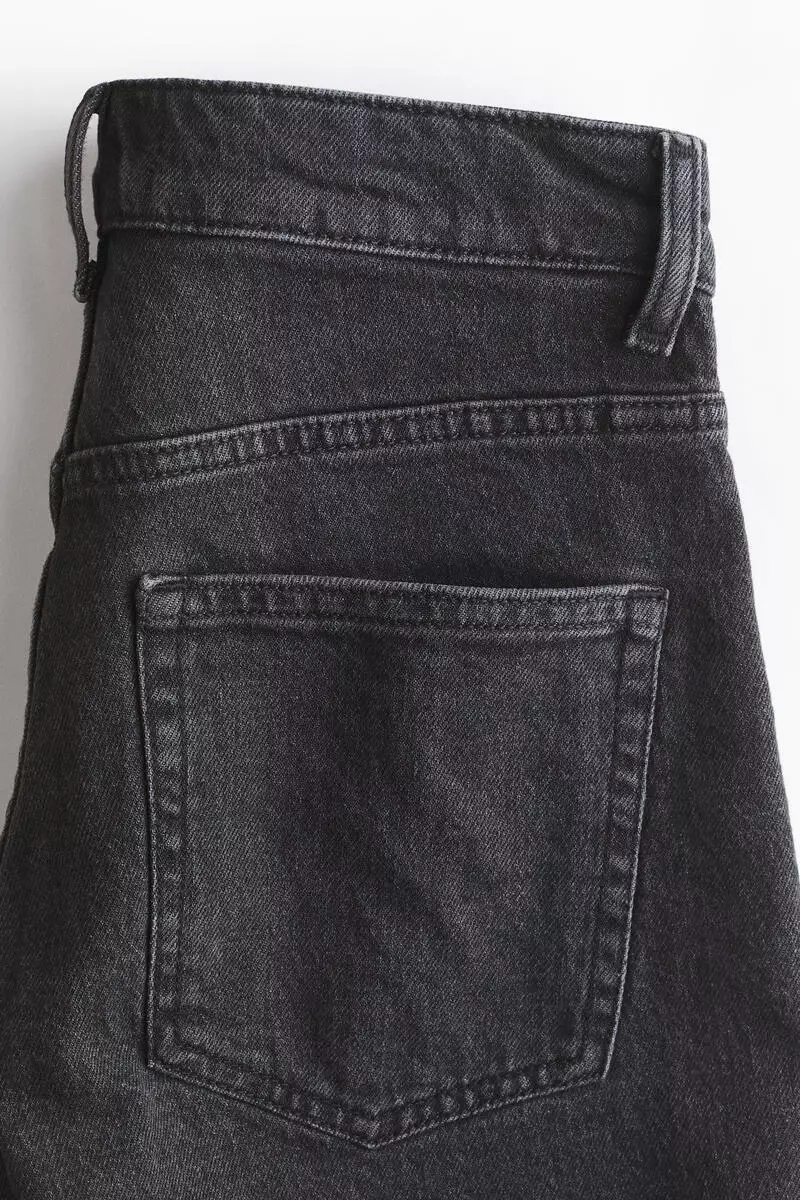 High-waisted denim shorts