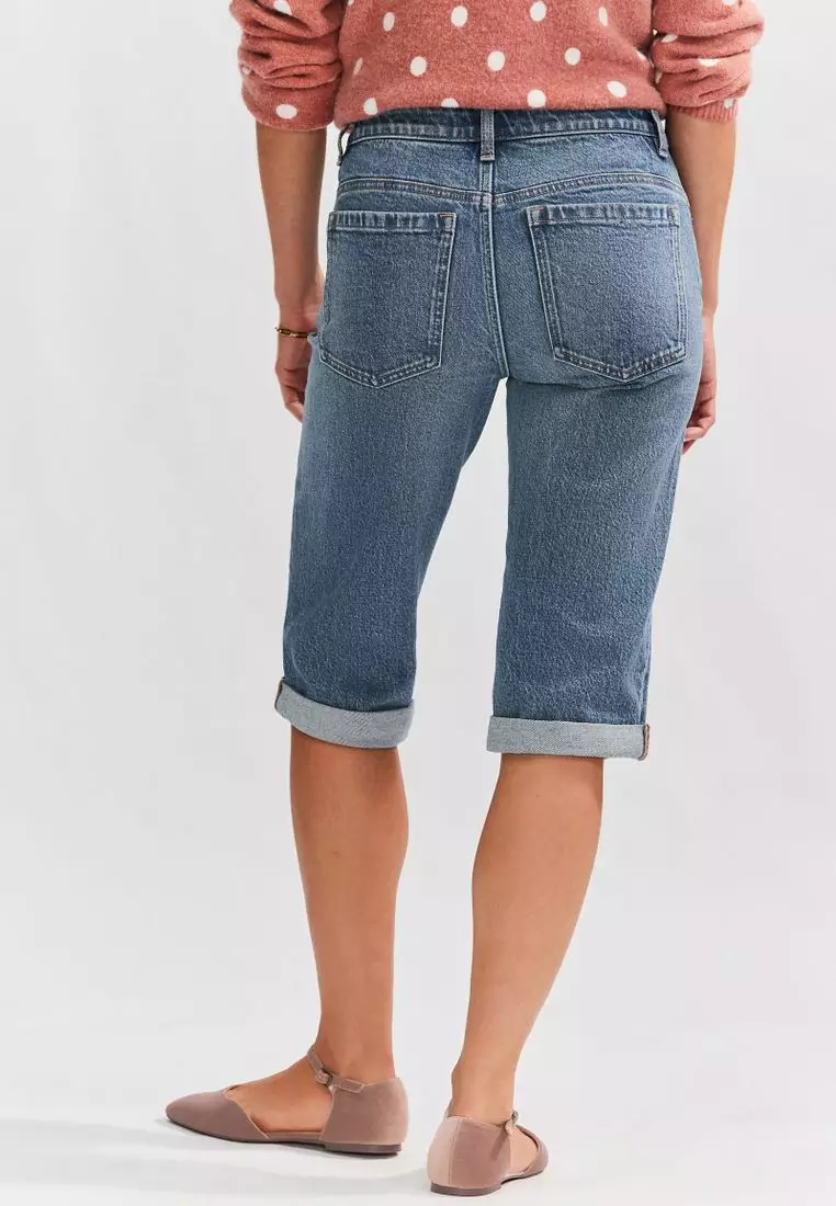 Knee Length Bermuda Denim Shorts