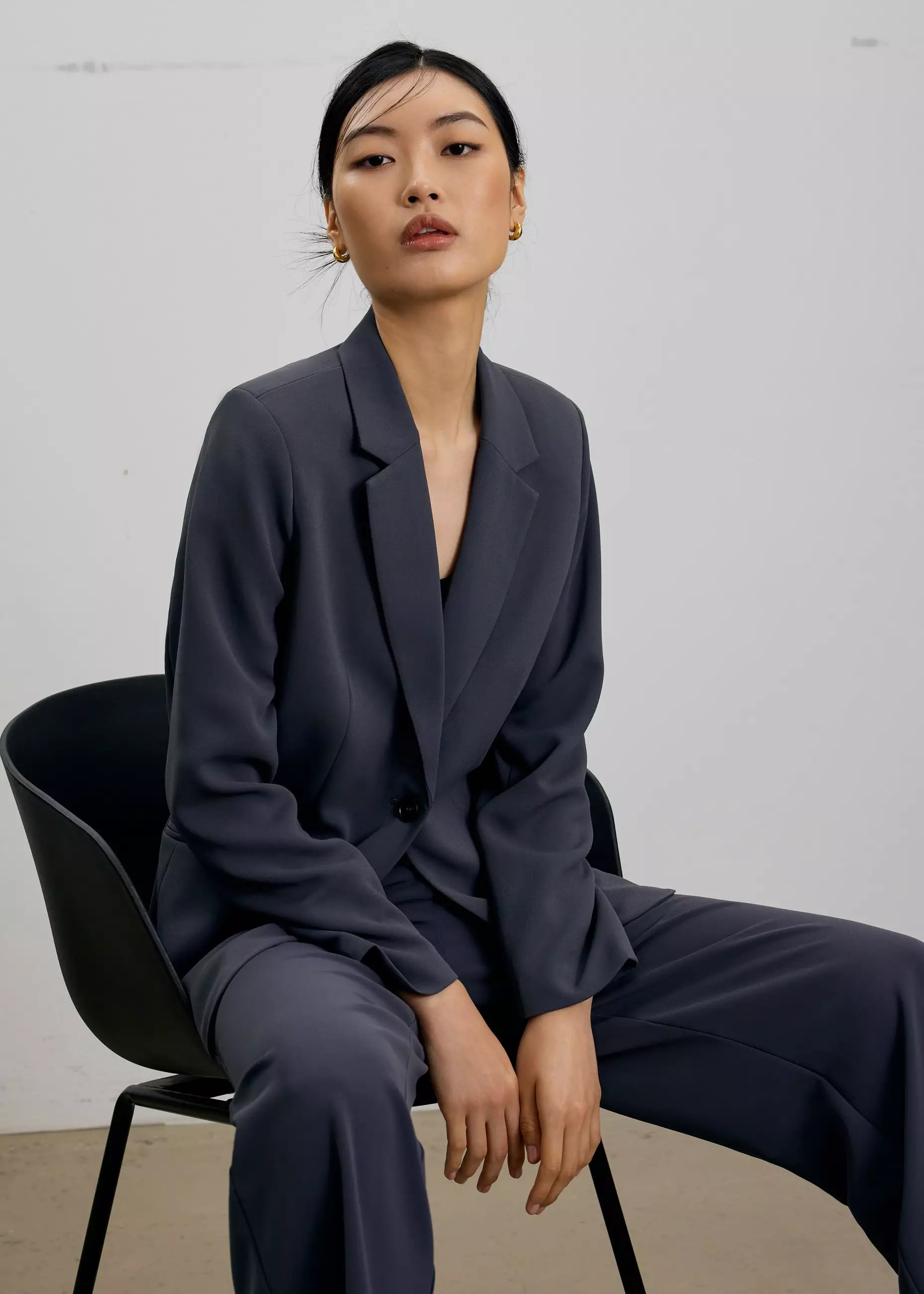 Blazer Wanita - RuchedReady® Aika Classic Shoulder Padded Blazer