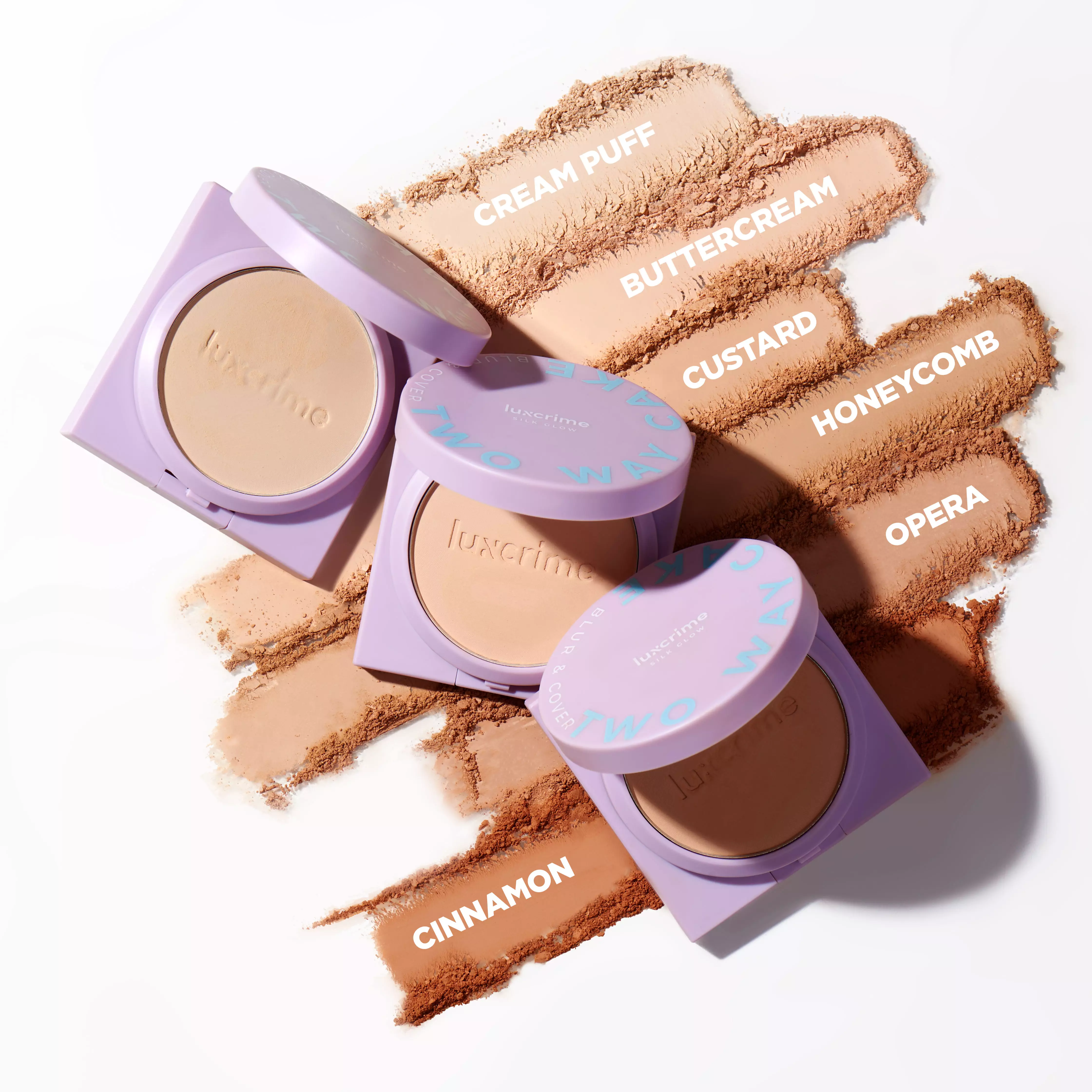 NEW Silk Glow Luxcrime Blur & Cover Two Way Cake - Cream Puff