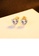 Glamorousky white 925 Sterling Silver Plated Gold Simple Romantic Heart-shaped Cubic Zirconia Stud Earrings 95D89ACC767D78GS_3