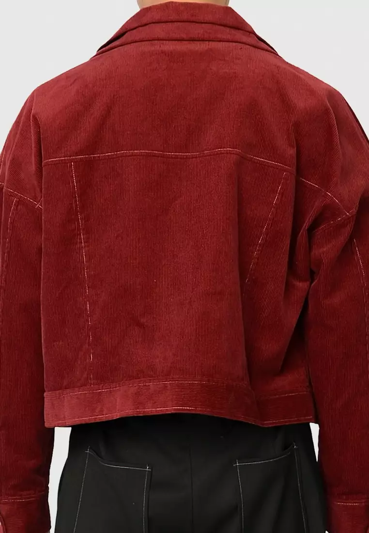 Double Collared Jacket in Red