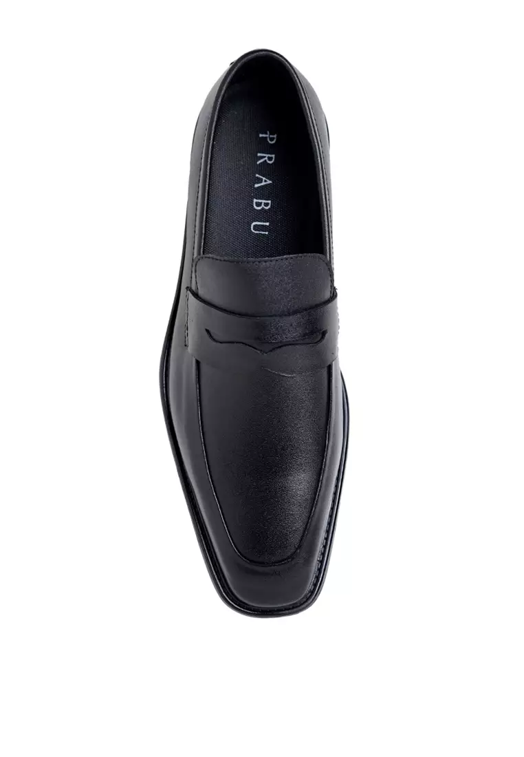 Prabu - Bhanu Black Sepatu Kulit Slip On Pria