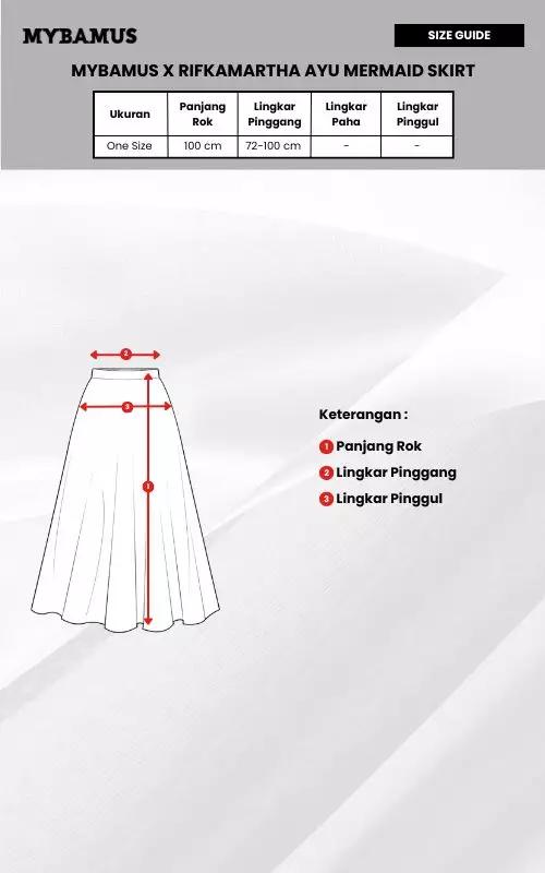 Ayu Mermaid Skirt - Broken White M19313 R33S3 (L-XL)