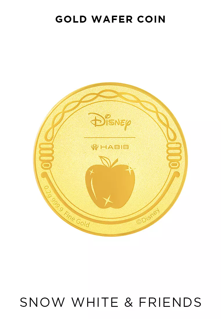 Disney x HABIB Princess Snow White Gold Wafer Coin, 999.9 Gold (0.20G)
