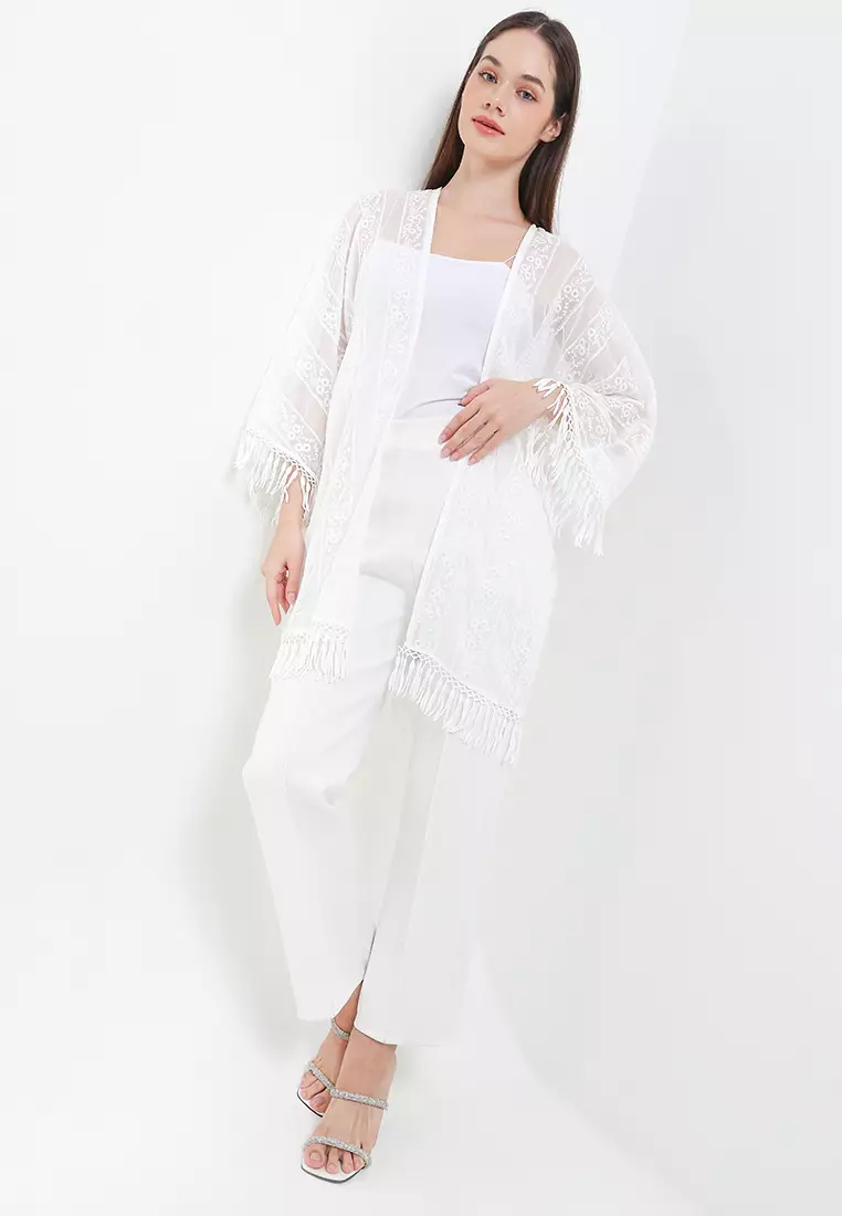 Embroidery Fringe Trims Chiffon Outer