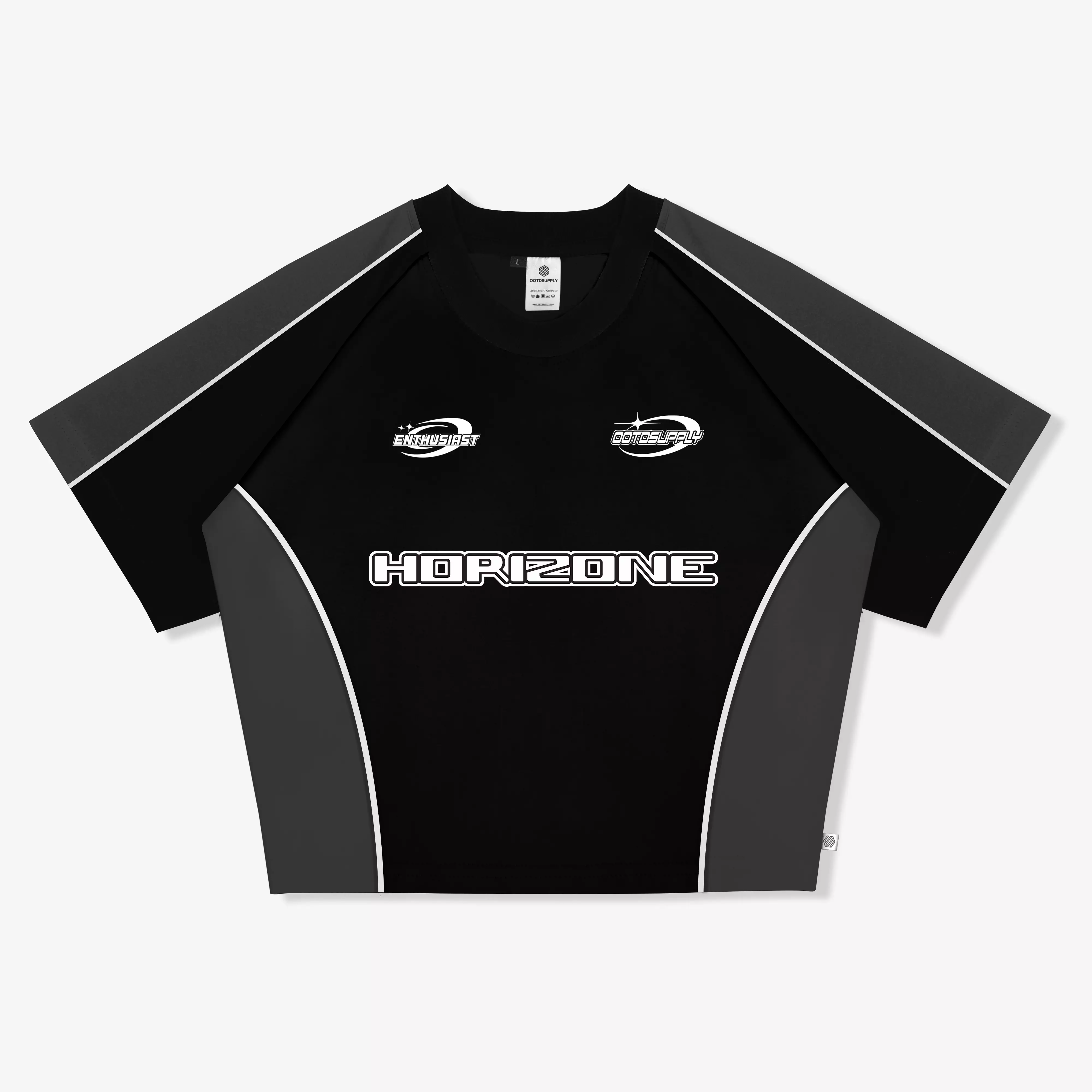 OOTDSUPPLY Croptee Fit V.4 Horizone List l Tshirt Crop l Kaos Croptee | CSFV4005