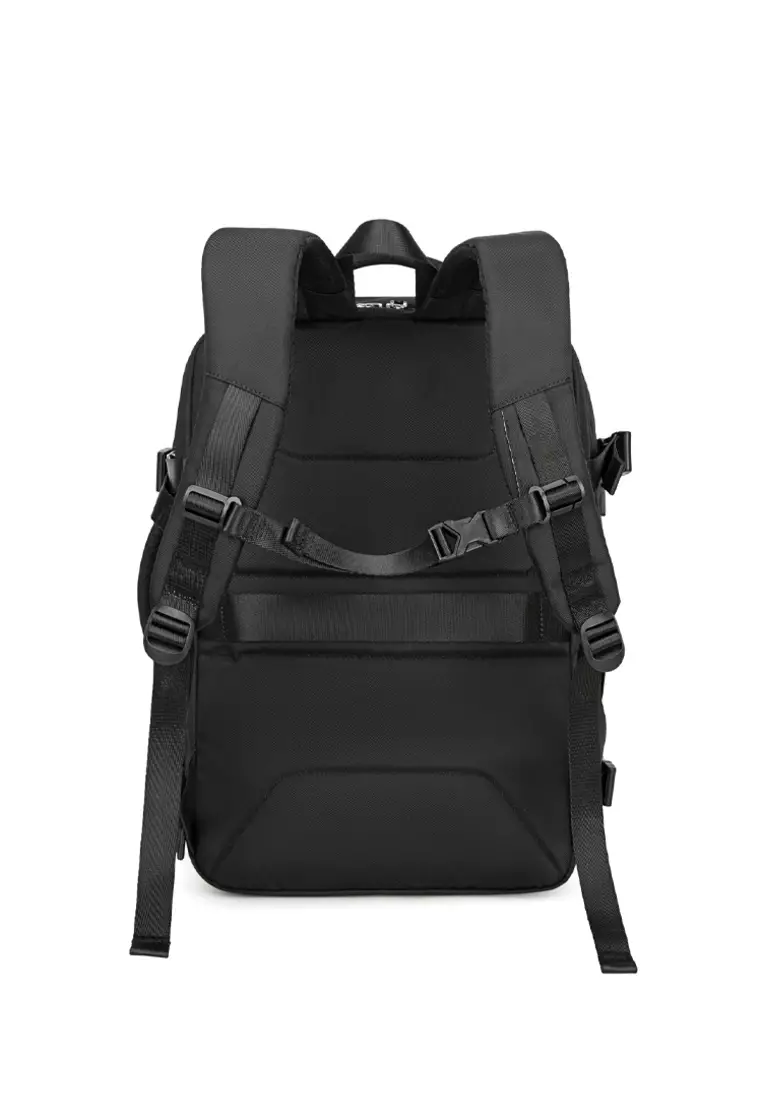 Waterproof Expandable 3 Zipper Suitcase with USB Port Large Backpack for Women